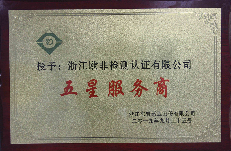 Five-star service provider-Zhejiang Dongyin Pump Industry Co., Ltd.
